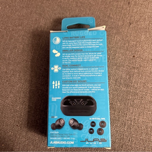 New J Lab Go Air True Wireless Black Ear Buds - Picture 4 of 4